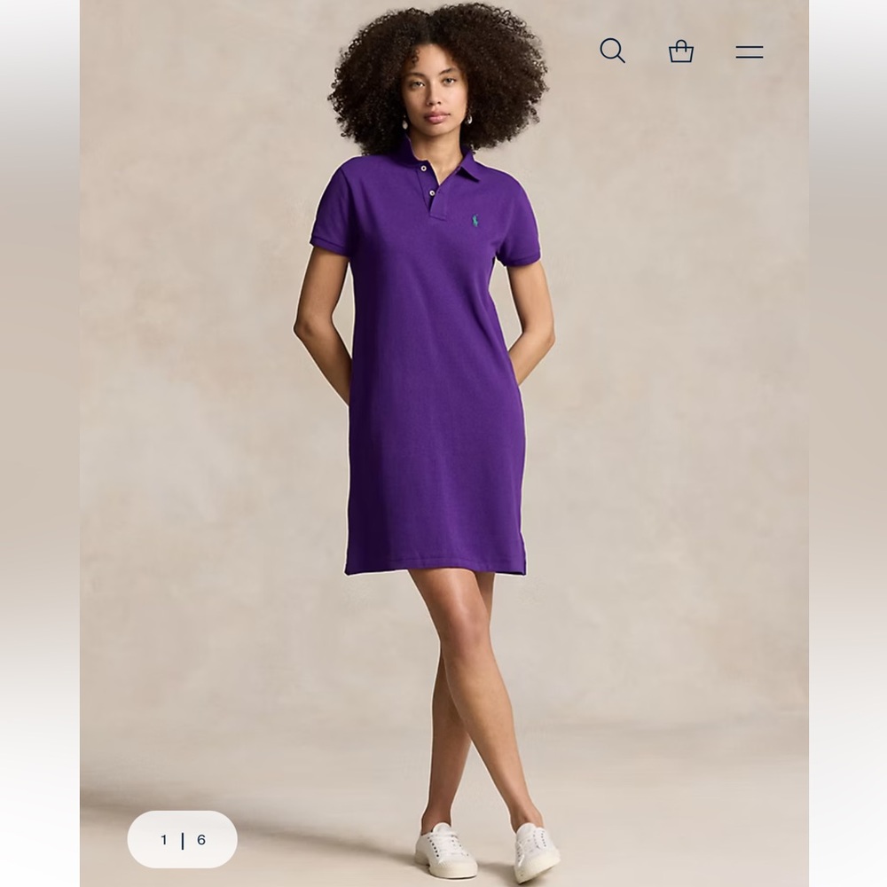 Polo by Ralph Lauren Purple Polo Shirt Mini Dress